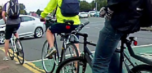 Rising numbers of cyclists, most visible at major Belfast junctions