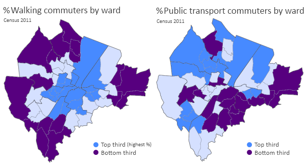 WalkingPublicTransportBelfastWard5