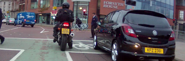 Hamilton Street exit suffers from regularly blocked junction and cycle box (59%)