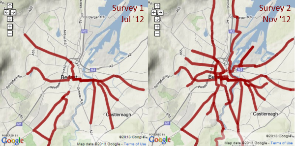 Reclaim Belfast's Cycle Lanes growing coverage