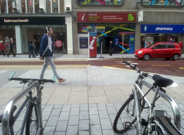 Belfast city centre bike racks