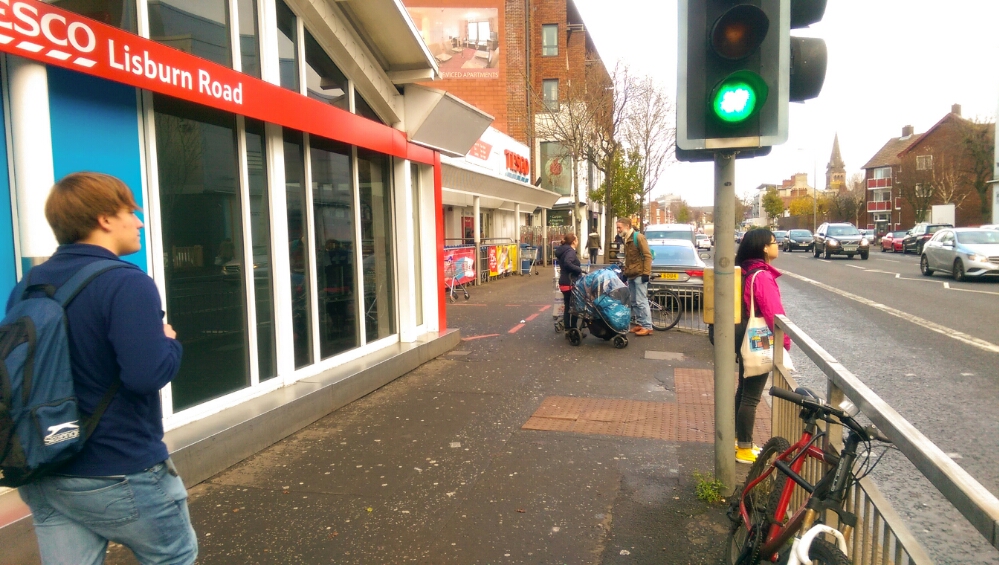 Tesco store cycle lights