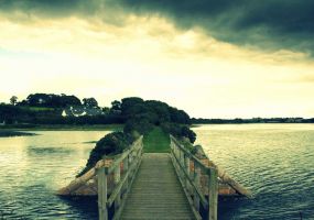 Rail causeway outside Dundrum, now a National Trust coastal walk Rail causeway outside Dundrum, now a National Trust coastal walk