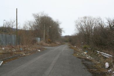 Disused access road between City Airport and Holywood Exchange ©nigreenways Disused access road between City Airport and Holywood Exchange