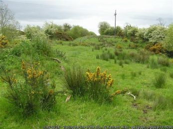 Tracing the line of the old railway track near Omagh ©Kenneth Allen Tracing the line of the old railway track near Omagh