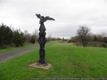 Sustrans sign, Toome ©Kenneth Allen Sustrans sign, Toome