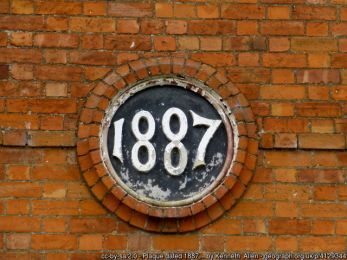 Plaque dated 1887, Aughnacloy Railway Station ©Kenneth Allen Plaque dated 1887, Aughnacloy Railway Station