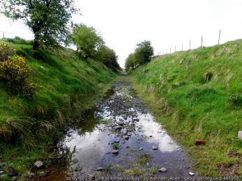 Line of former railway track, Kiltamnagh ©Kenneth Allen Line of former railway track, Kiltamnagh