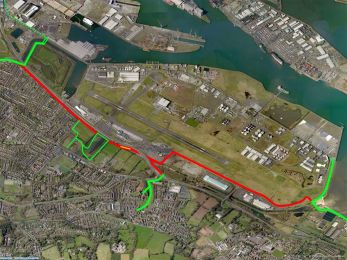 Aerial view of proposed greenway route Aerial view of proposed greenway route