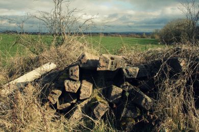 Railway sleepers, Ballylagan townland ©nigreenways Railway sleepers, Ballylagan townland