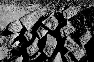 Railway sleepers, Ballylagan townland ©nigreenways Railway sleepers, Ballylagan townland