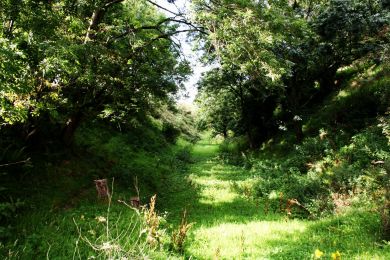 Railway line heading northwest from Ballyroney Railway Station ©nigreenways Railway line heading northwest from Ballyroney Railway Station