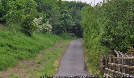 Cycle route, Belfast ©Albert Bridge Cycle route, Belfast