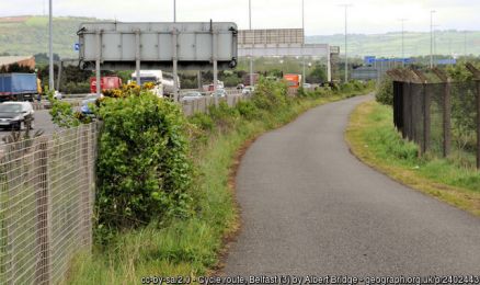 Cycle route, Belfast ©Albert Bridge Cycle route, Belfast