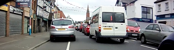 Blocked cycle lane