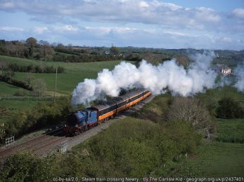 Steam train crossing Newry Canal ©The Carlisle Kid Steam train crossing Newry Canal