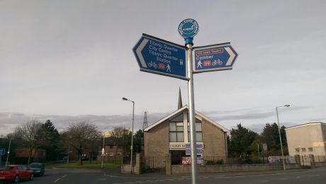 Start of the Comber Greenway ©nigreenways Start of the Comber Greenway