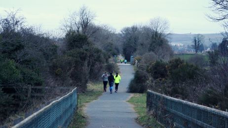 Late evening runners heading towards Belfast ©nigreenways Late evening runners heading towards Belfast