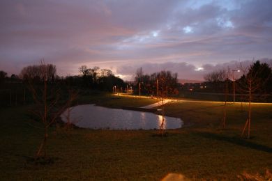 Connswater Community Greenway at dusk, Clara Way ©nigreenways Connswater Community Greenway at dusk, Clara Way