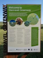 An information sign giving an overview of the area, the Glenravel Greenway and future plans